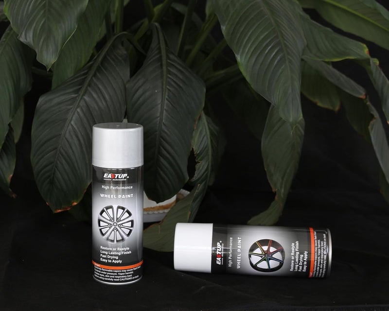 EASTUP Premium Metallic Acrylic Enamel Wheel Paint Pure Silver- Brilliant Finish, High Durability, Fade-resistant, Quick Drying Rim Coating Spray Paint. - Image 2